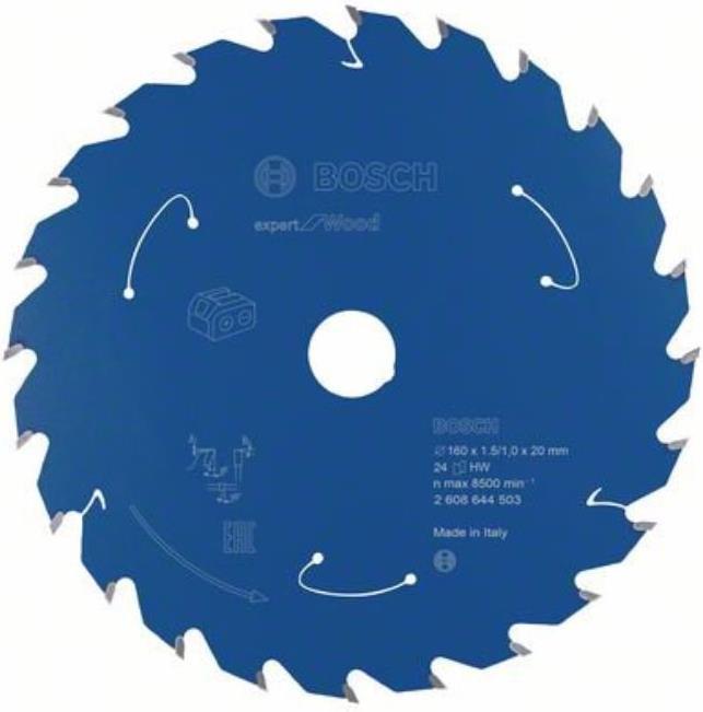 Actual product image Bosch Professional Zubehör Cordless circular saw blade Expert for Wood, 160 x 1.5/1 x 20, 48 teeth
