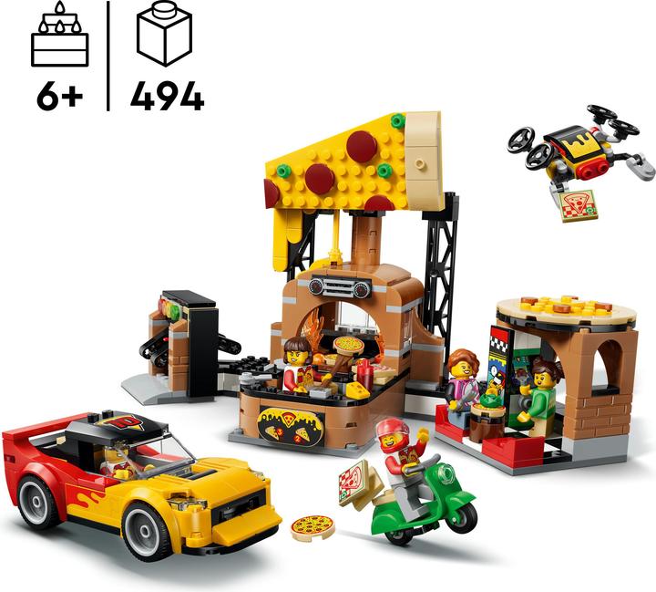 Produktbild LEGO Pizza-Liefererlebnis mit Fahrzeugen (60496)