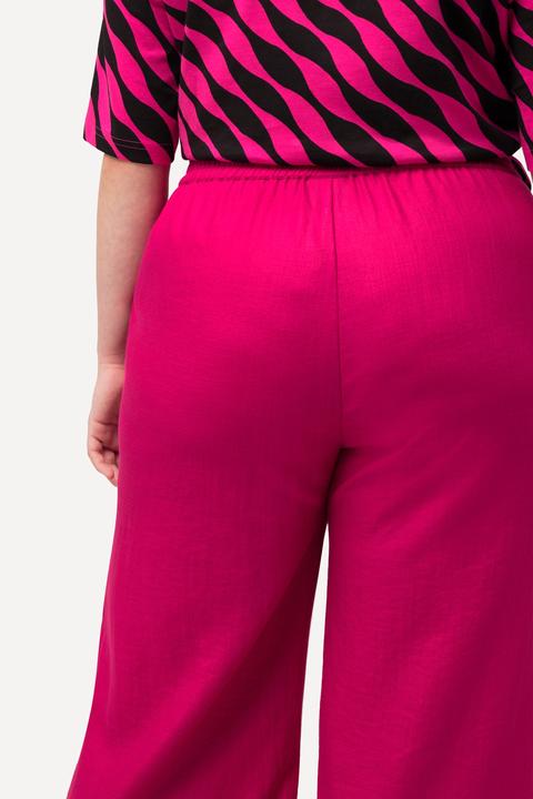 Immagine prodotto Ulla Popken Culottes con taglio della gamba ampio e lungo fino al polpaccio e cintura elastica (50)