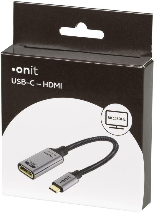 Produktbild Onit Adapter USB Type-C - HDMI (USB Typ-C, 12.50 cm)