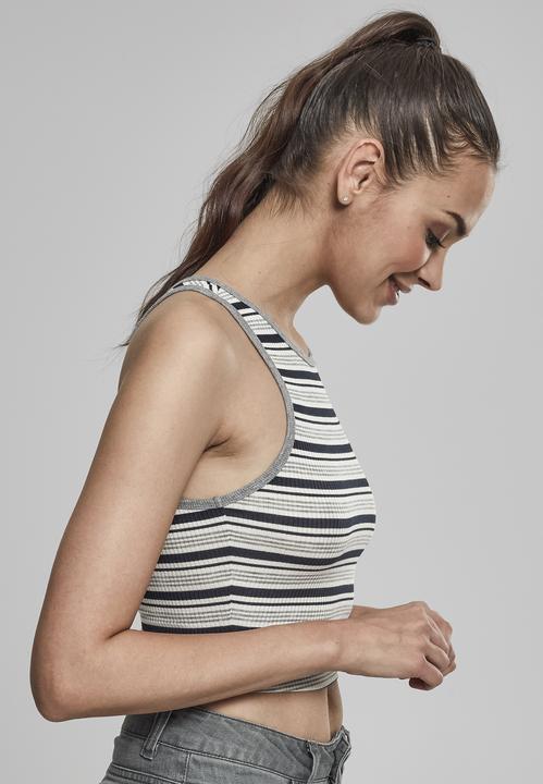 Immagine prodotto Urban Classics Top a strisce a coste per donna (L)