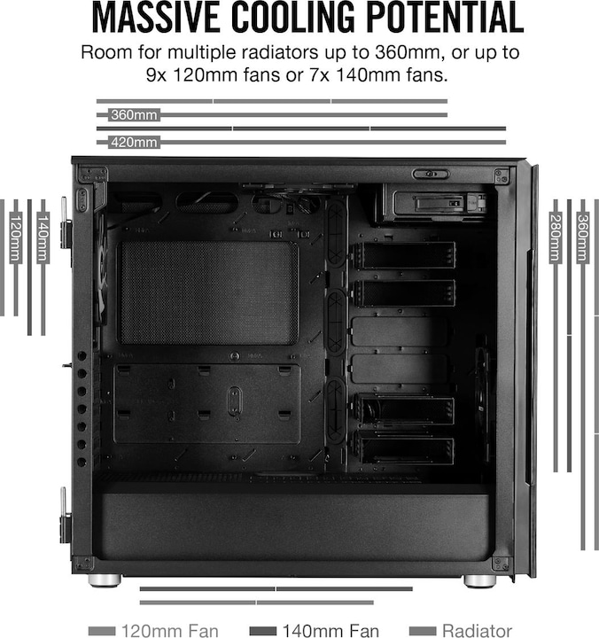 Actual product image Corsair Carbide 678C (ATX, mATX, Mini-ITX, E-ATX)