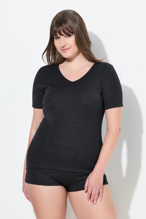 Produktbild Ulla Popken Thermoshirt, Slim, Rundhalsausschnitt, Halbarm (42, 44)