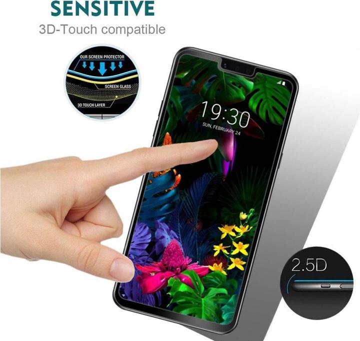 Immagine prodotto Screenguard LG G8 ThinQ Pellicola di vetro protettiva a schermo intero 2.5D 9H (1 Pezzo/i, G8 ThinQ)