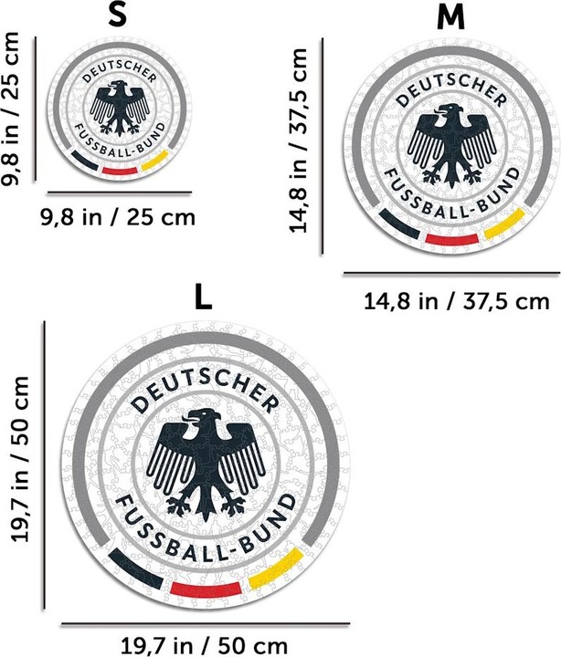 Actual product image Iconic German national football team - Logo - Wooden Puzzle Size L (500 pieces) (500 pieces)