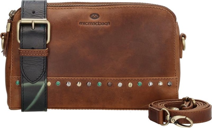Actual product image Micmacbags Hide & Stitches Masterpiece Shoulder Bag - Cognac - 100% Leather
