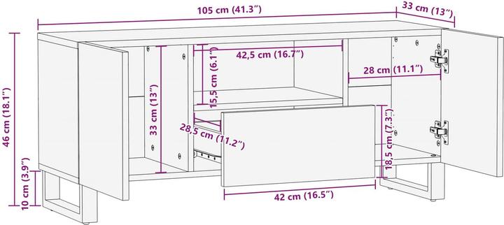 Actual product image vidaXL TV-Schränk (105 x 33 x 46 cm)