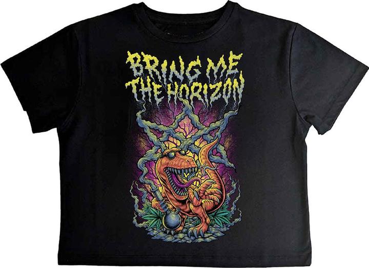Actual product image Bring Me The Horizon Smoking Dinosaur Crop Top (Girlie) (S)