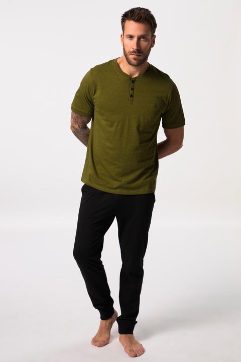 Produktbild JP1880 Schlafanzug, Homewear, OEKO-TEX, Zweiteiler, Henley, lange Hose (4XL)