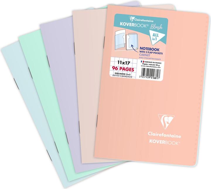 Produktbild Clairefontaine Koverbook Blush (11 x 17 cm, Kariert, Weicher Einband)