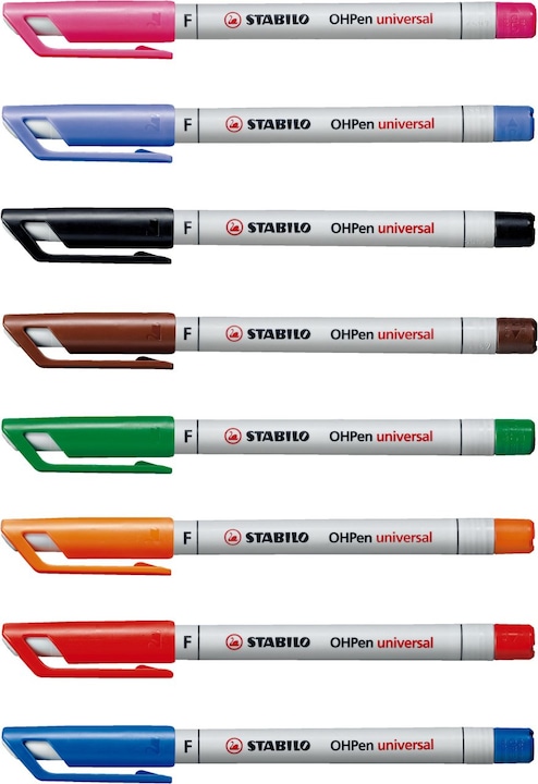Produktbild STABILO OHPen universal Folienstift wasserlöslich (Blau, 0.70 mm, 10 x)