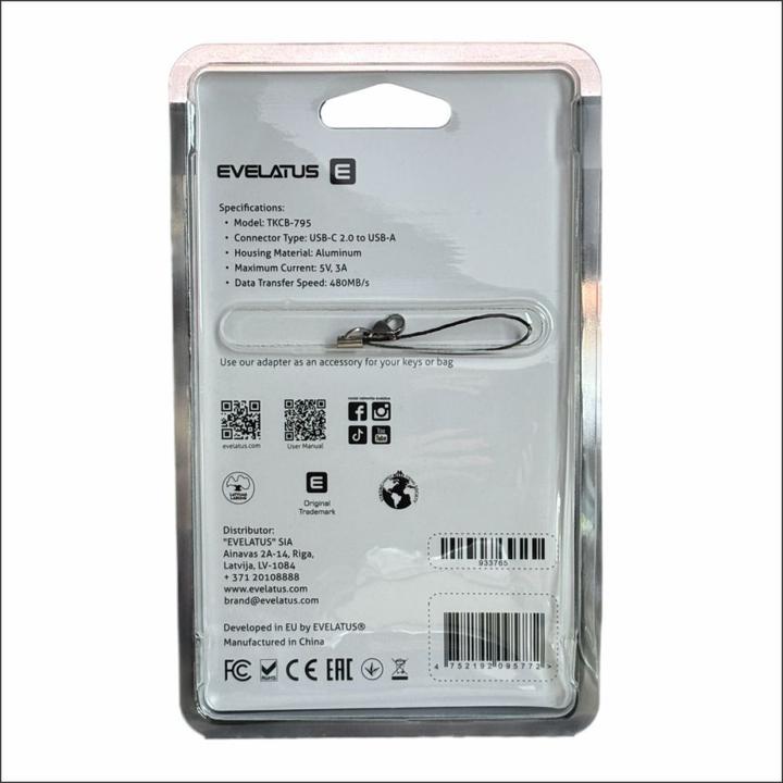 Produktbild Evelatus Other Phone Accessory UltraLink OTG Adapter USB-C to USB 3.0 5V 3A (USB-C, USB-A)