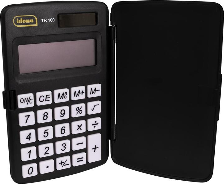 Actual product image Idena Pocket calculator TR100 solar black 8-digit display (Solar cells)