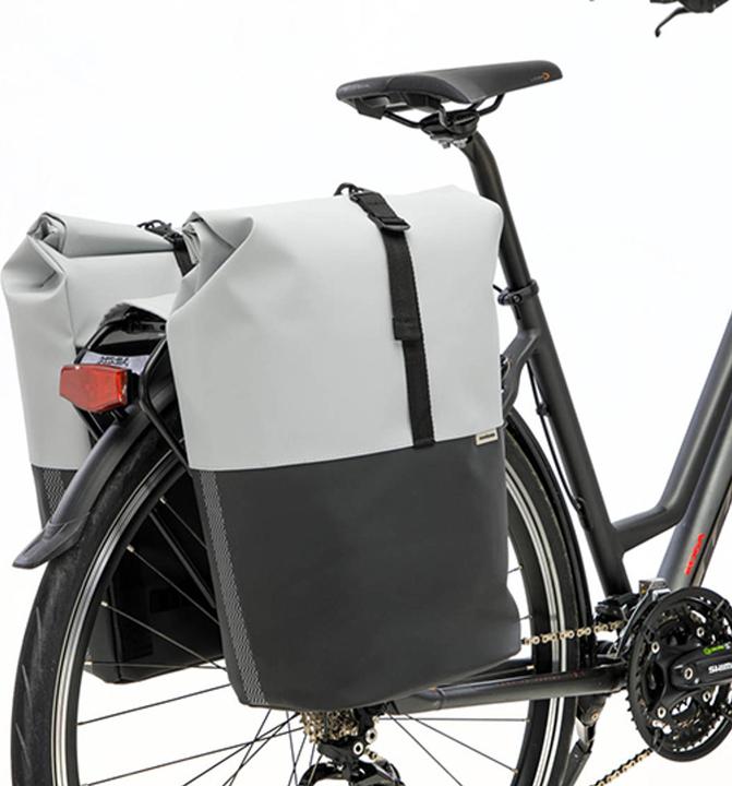 Produktbild New Looxs Tasche Nyborg DoubleMIK lightgrey blk (34 l, Gepäckträgertasche)