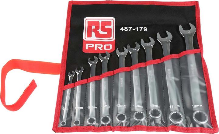 Produktbild RS PRO Gabelringschlüssel metrisch 9-teilig (19 mm)