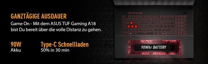 Produktbild ASUS TUF Gaming A18 (18", 1000 GB, 16 GB, DE, AMD Ryzen 7 260)