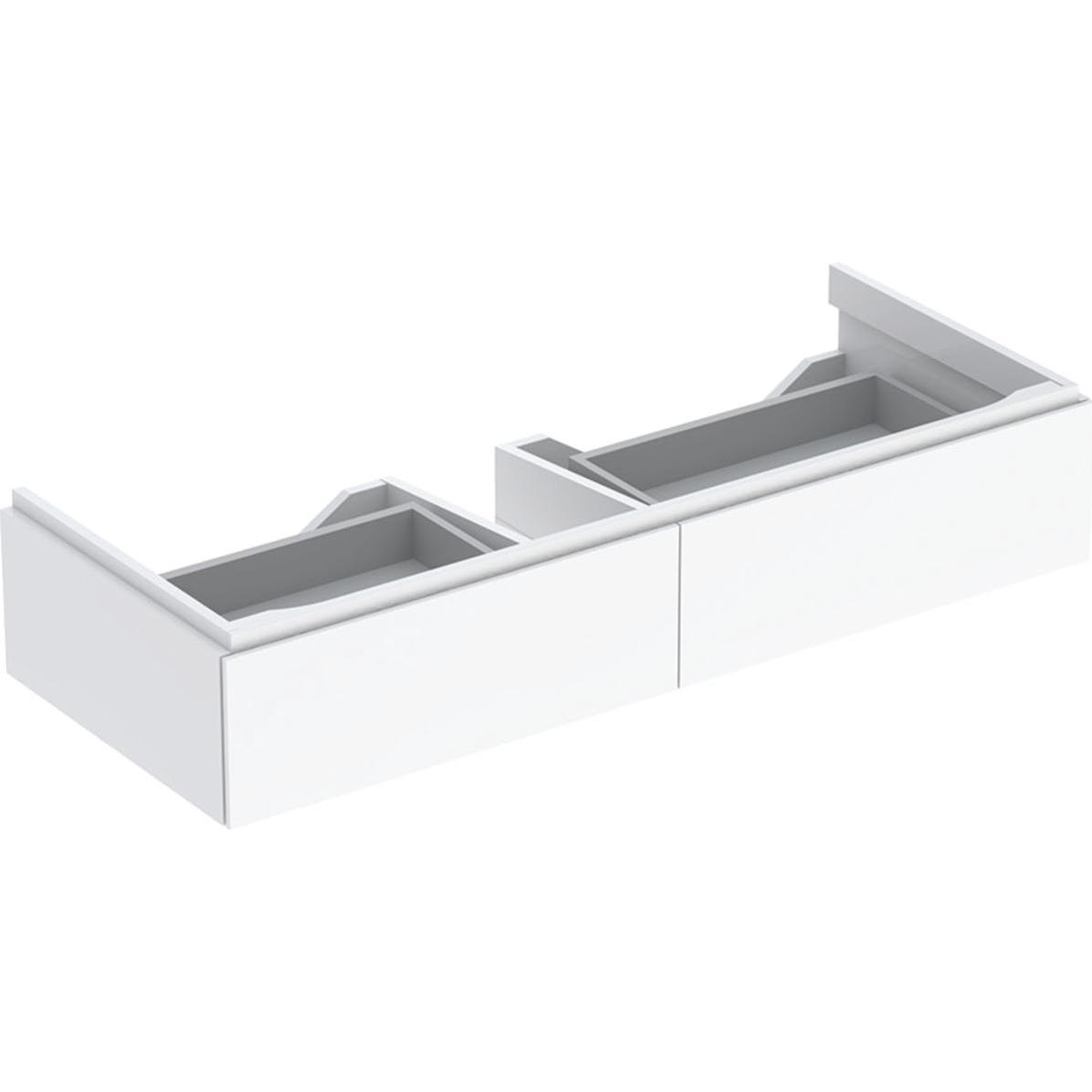 Geberit, Waschbeckenunterschrank, Waschtischunterschrank Xeno wei hochglanz 2 Auszge mit Softeinzug fr 120 cm 5 (22 x 11...