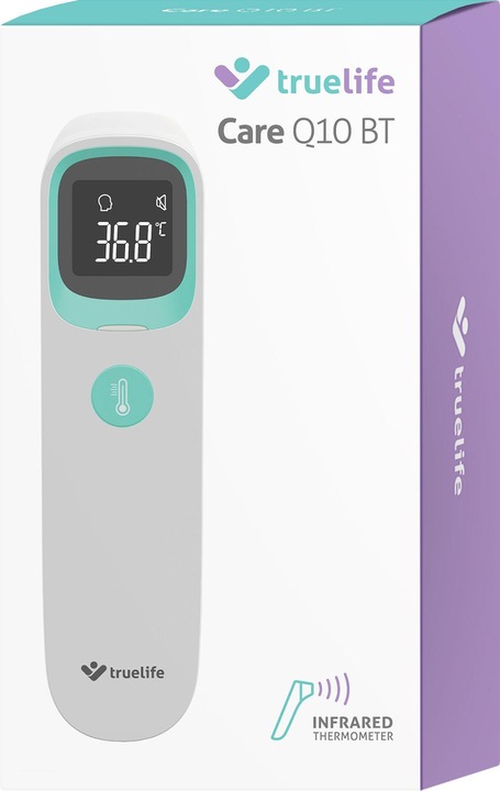Truelife Ir klinische thermometer Care Q10 BT (Auriculair, Voorhoofd, Contactloos)