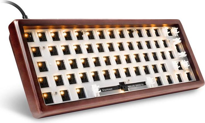 Actual product image Sharkoon SKILLER SGK50 S4 Gen2 Wood Barebone (holz) (DE, Cable)