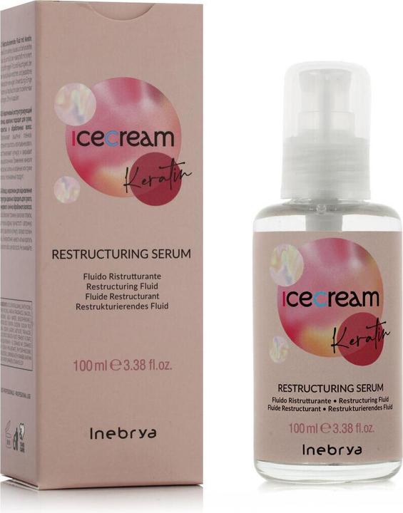 Produktbild Inebrya Ice Cream Keratin Restructuring Serum - Keratin-based Reconstructive Serum - 100ml (100 ml, Flüssiges Shampoo)