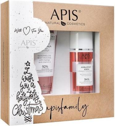Apis Apisset Weihnachtsset Watermelon Refreshment Body Mousse 200ml und Watermelon Face Cream 100ml (Gesichtspflege Set)