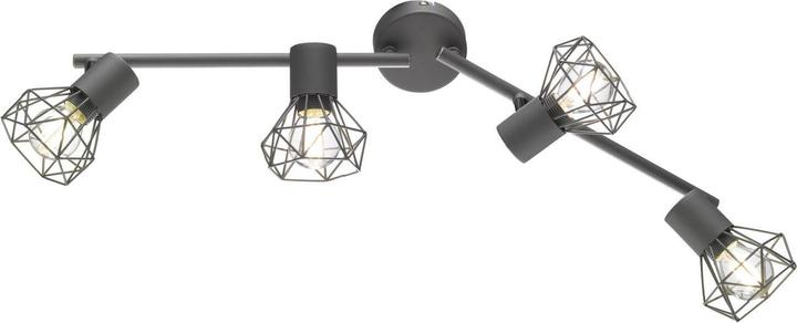 Produktbild Fischer & Honsel Deckenleuchte Metall 4-flammig L 600 mm Ran grau (E14)