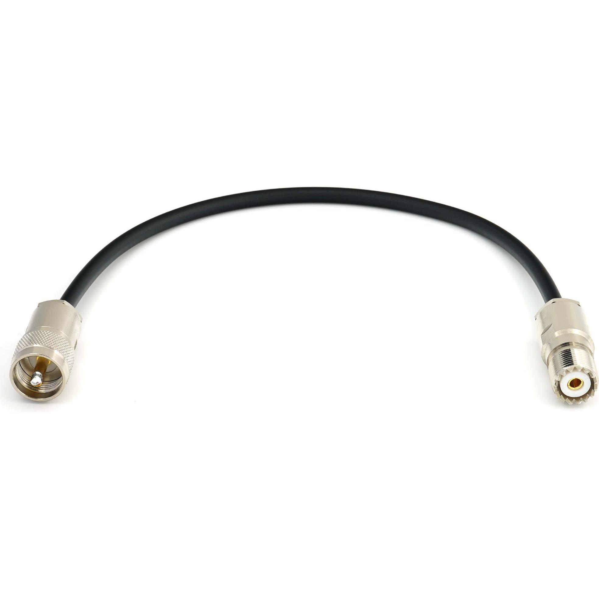 Rangeful Cavo coassiale radio CB UHF da PL259 a SO239 da 30 cm - HF240 (equivalente a LMR240) HF240-PL-SO-0.3 (Cavi antenna), Cavo antenna