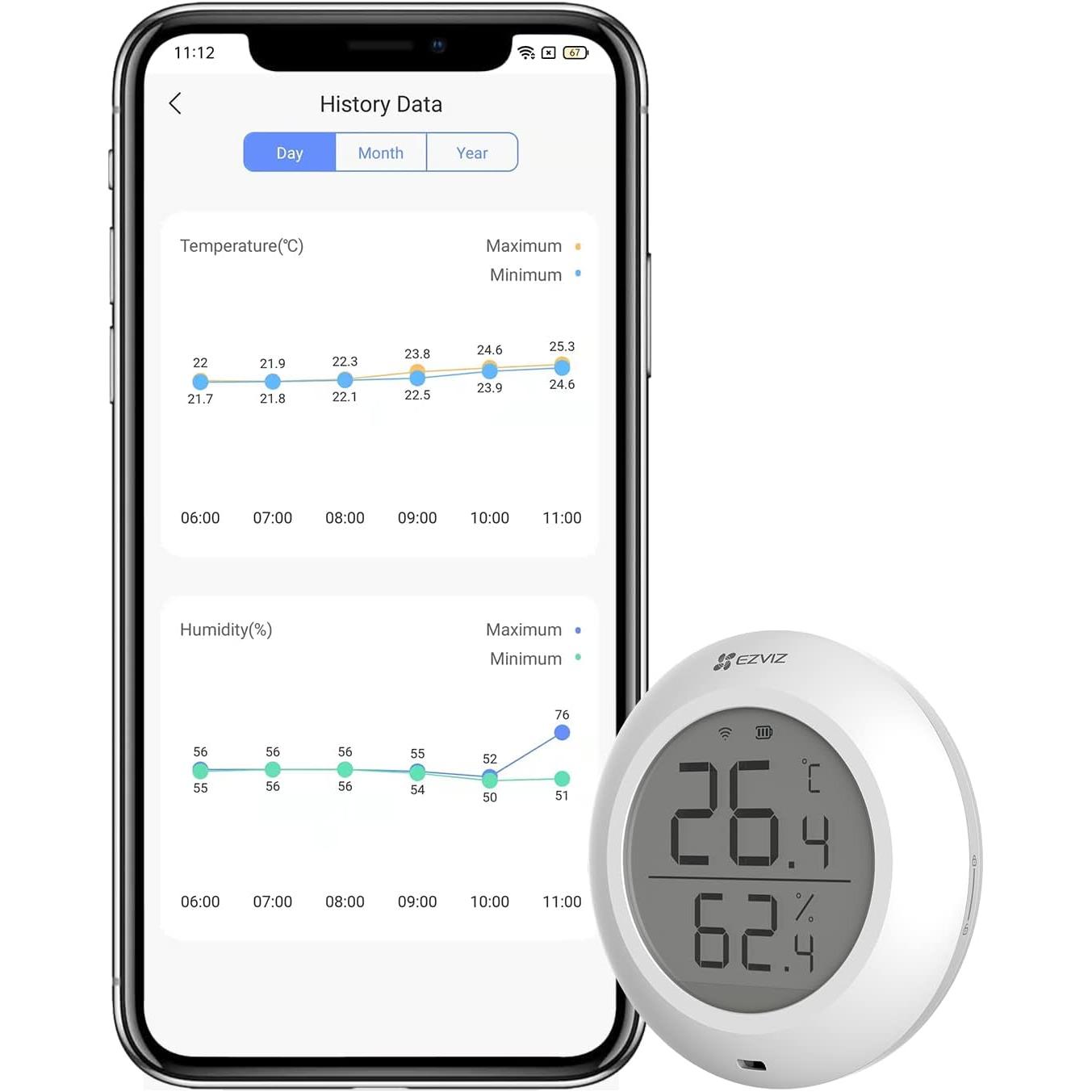 Thumbnail - EZVIZ Thermostat T51C, Thermostat, Weiss