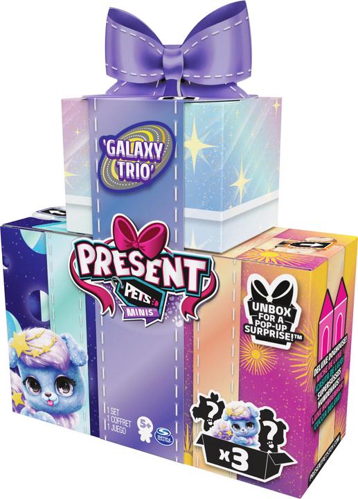 Image du produit Spin Master Present Pets Minis, pack de 3 peluches galactiques de 7,6 cm, jouets pour enfants (20.65 cm)