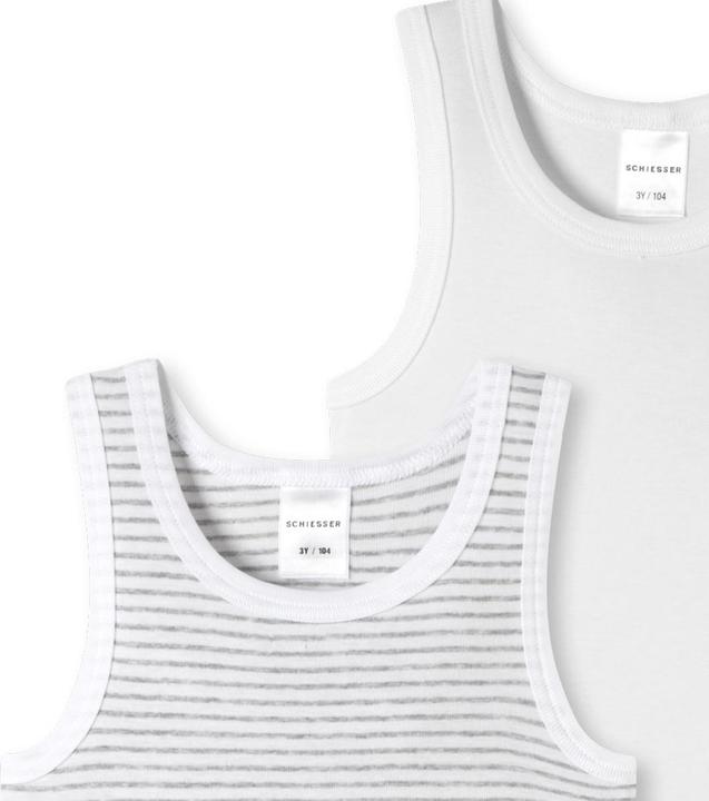 Image du produit Schiesser Lot de 4 maillots de corps Kids Boys à fines côtes en coton organique (140)