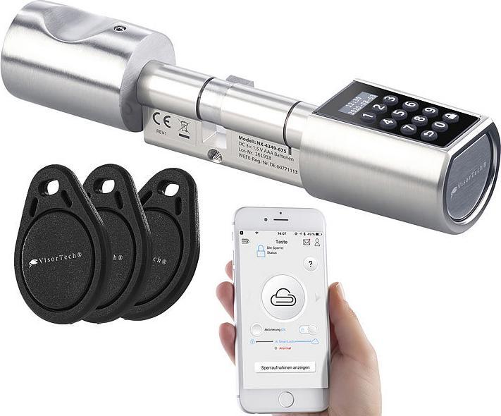Produktbild VisorTech Elektronischer Tür-Schliesszylinder (Elektronische Zahlenkombination, Schlüsselkarte)