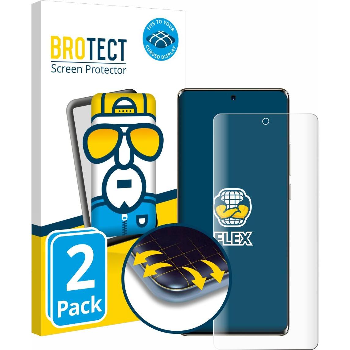 BROTECT Full-Cover Displayschutz (2 Stück, Ulefone Armor 17 Pro), Smartphone Schutzfolie, Transparent