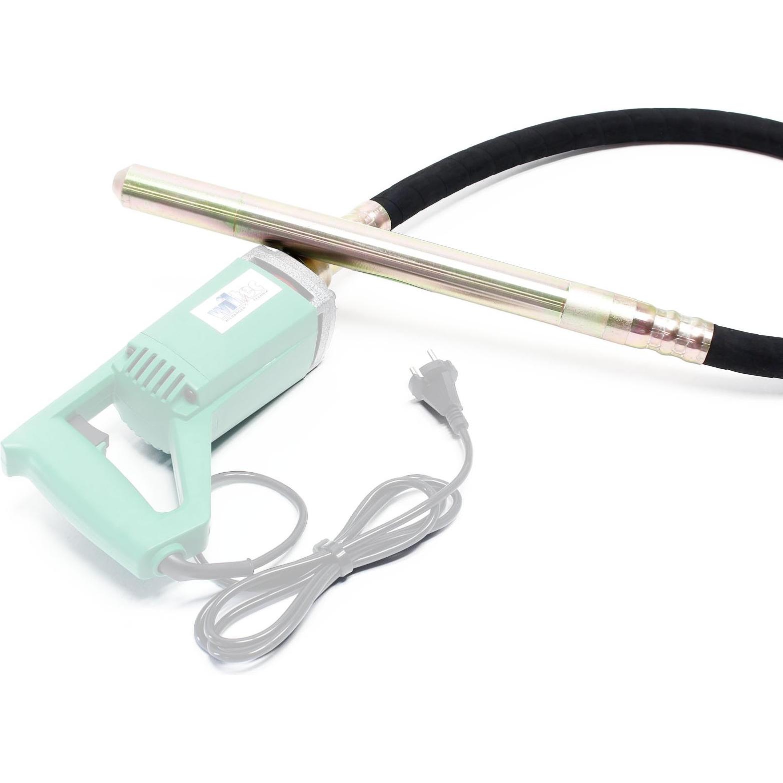 Thumbnail - Wiltec, Rührwerk + Mörtelrührer, Rüttelflasche Ø35mm 150cm flexible Welle Betonrüttler Innenrüttler Handrüttler