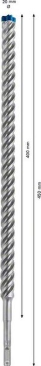 Image du produit Bosch Professional Zubehör Foret marteau EXPERT SDS plus-7X, 20 x 400 x 450 mm (jusqu'à 20 millimètres)