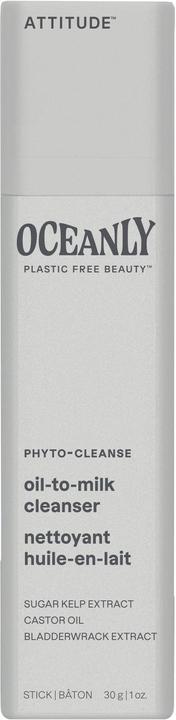 Attitude Oceanly Oil-to-Milk Face Cleanser Stick EWG Verified Plant and Mineral-Based Ingredients Ve (Reinigungsöl)