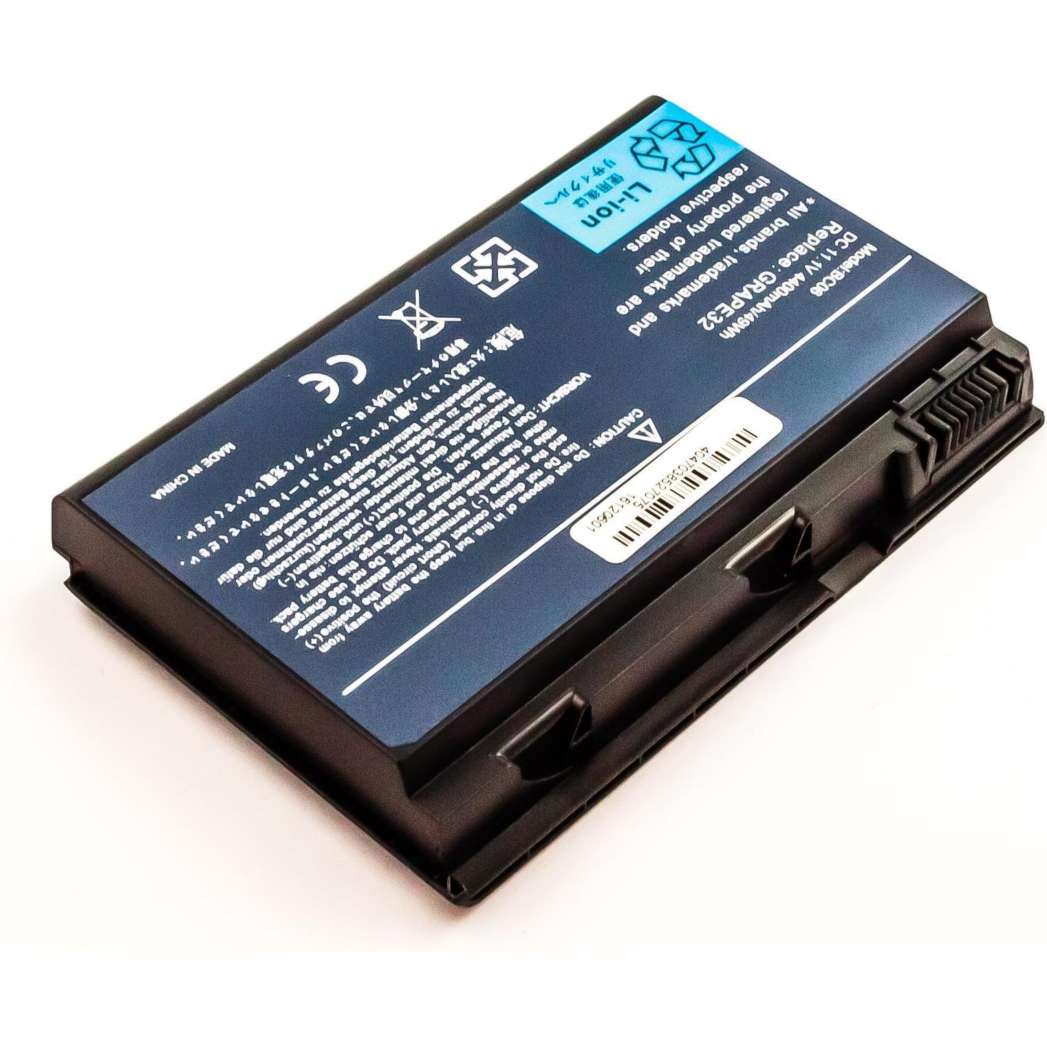 AGI Notebooknetzteil FUJITSU-SIEMENS STYLISTIC 2400 baugleich (1 Zellen, 4400 mAh), Notebook Akku, Schwarz