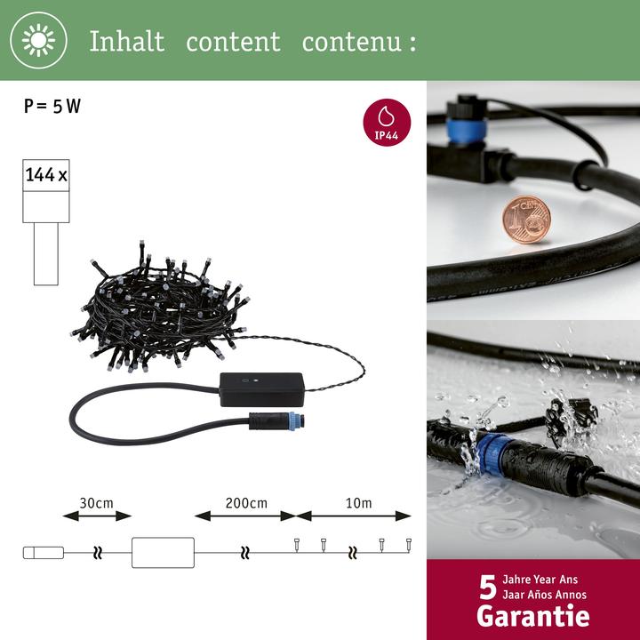 Produktbild Paulmann Outdoor Plug & Shine Lichterkette Yuna (12.40 m)