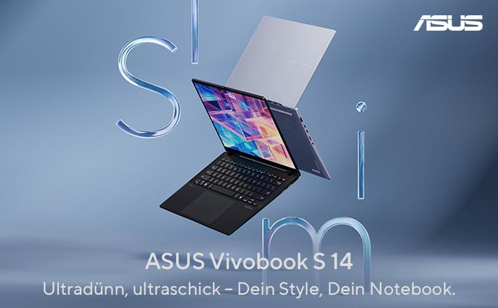 Actual product image ASUS Vivobook S 14 (14", Intel Core Ultra 7 258V, 32 GB, 1000 GB, DE)