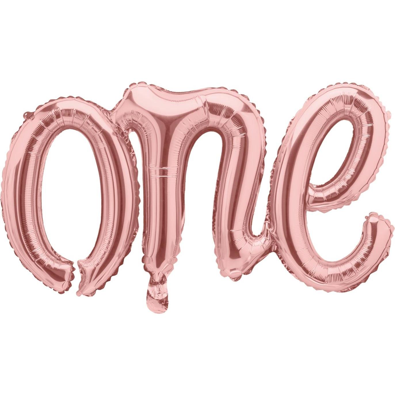 Partydeco Alu Ballon One - Rosegold