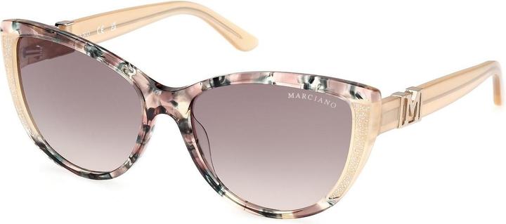 Guess by Marciano Katzenauge Acetat Beige Grün
