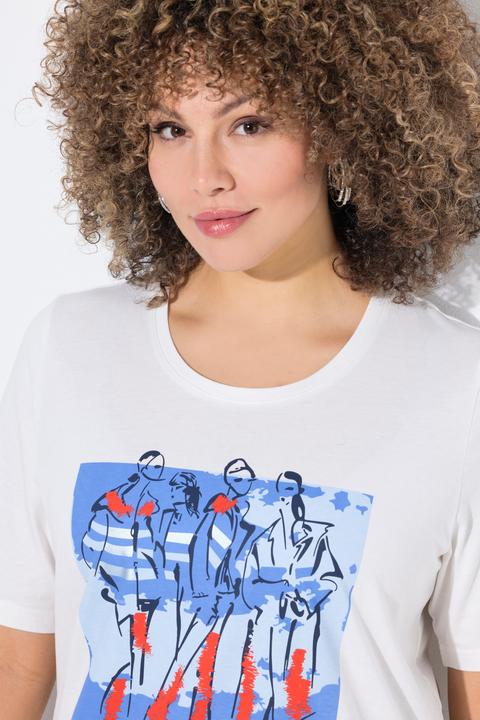 Actual product image Ulla Popken Fashion Sketch Short Sleeve Graphic Tee (46, 48)