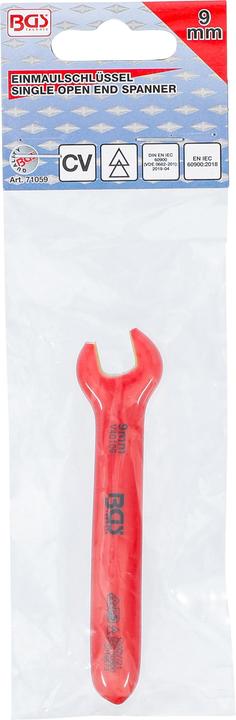 Actual product image BGS VDE Single Open End Spanner 9 mm (9 mm)