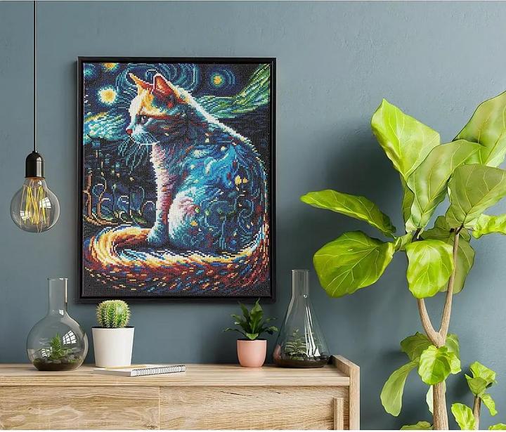 Produktbild Diamond Dotz Diamond Painting Katze bei Nacht
