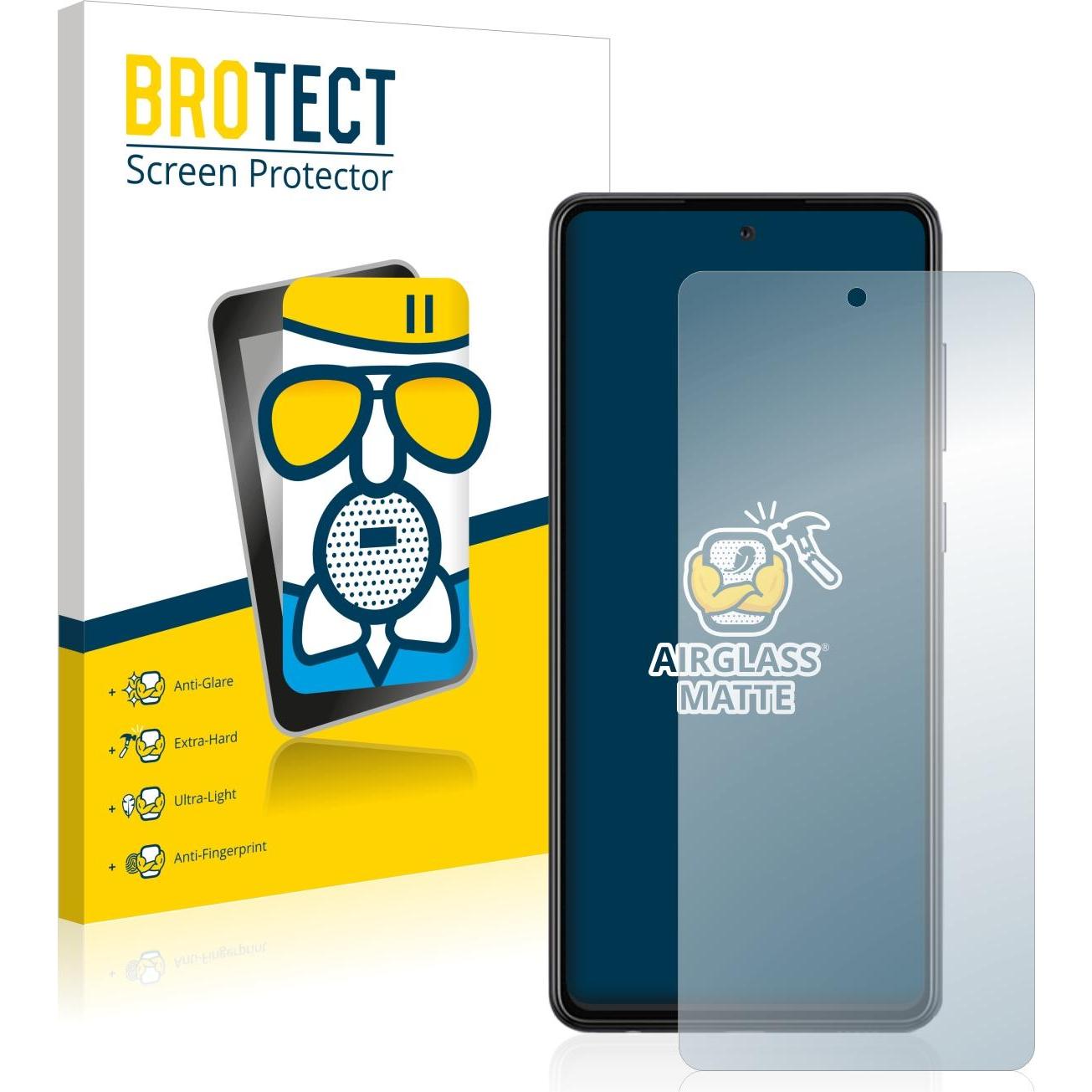 BROTECT AirGlass Panzerglasfolie Matt (1 Stück, Samsung Galaxy A72 5G), Smartphone Schutzfolie, Grau