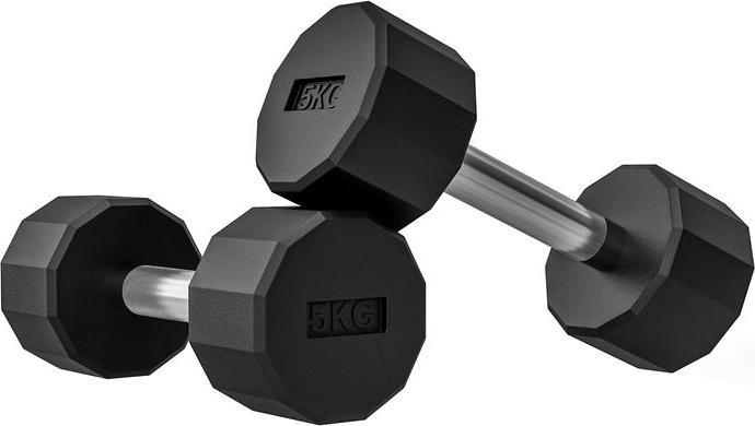 Actual product image Swisshandel24 Kurzhantel-Set 10 kg, rutschfeste Metallhanteln 2er Set (2 x 5 kg)