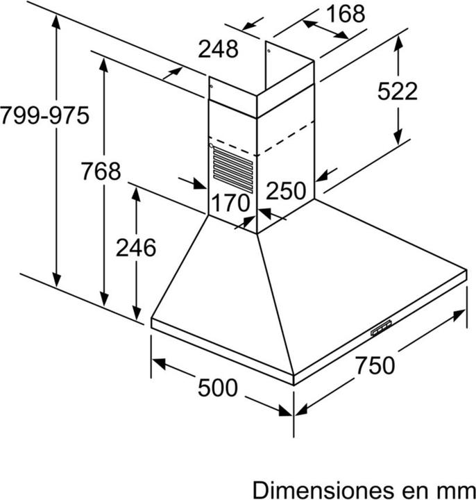 Actual product image Balay 3BC676MX (Wall hood)