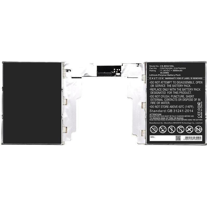 CoreParts Battery for Microsoft Tablet (5000 mAh), Notebook Akku, Schwarz