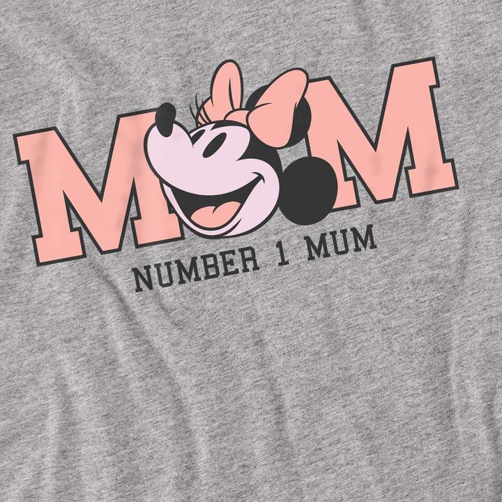 Actual product image Disney Unisex Adult Number 1 Mum Minnie Mouse Mothers Day T-Shirt (L)