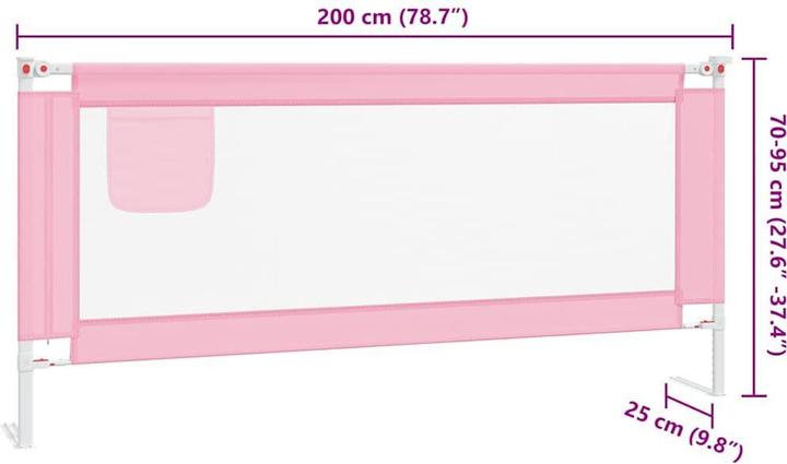 Produktbild vidaXL Bettgitter (200 x 25 x 95 cm)