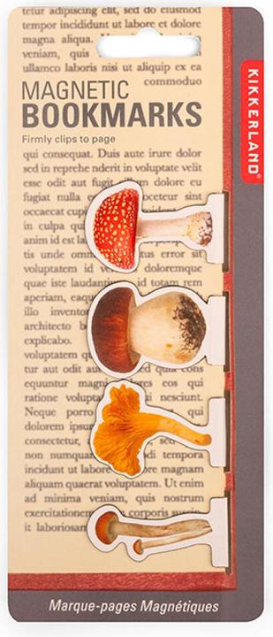 Image du produit Kikkerland - Mushroom Magnetic Bookmarks - 2.75 cm x 3.5 cm x 0.25 cm